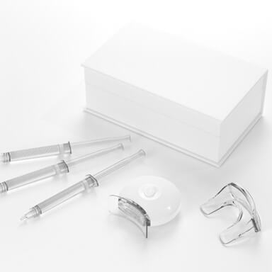 Example of a take-home teeth whitening kit from Glamm Dentistry